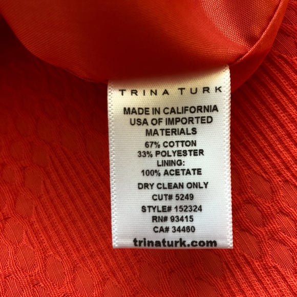 Trina Turk Eyelet Short Sleeve Shift Dress - Picture 5 of 5